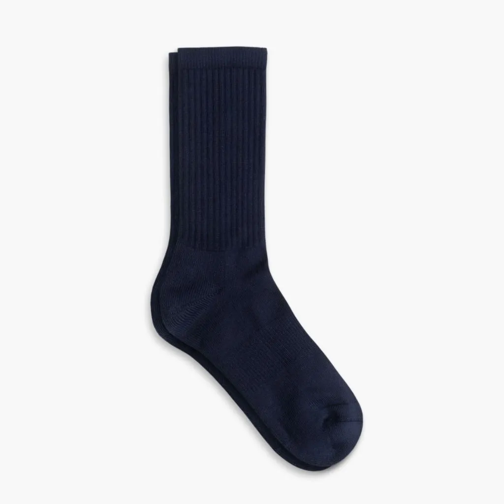 Men's Cotton Crew Sock | Navy