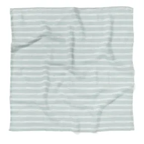 Mini Wander Muslin Swaddle Baby Blanket – Stripe Ice Blue