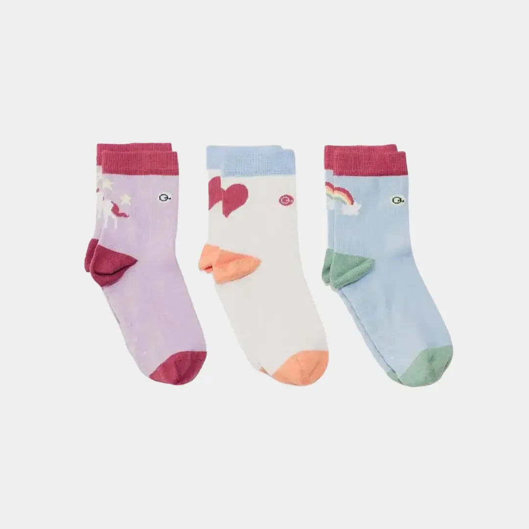 Mixed Patterns Kids Socks (3-pack) - 98% Organic Cotton