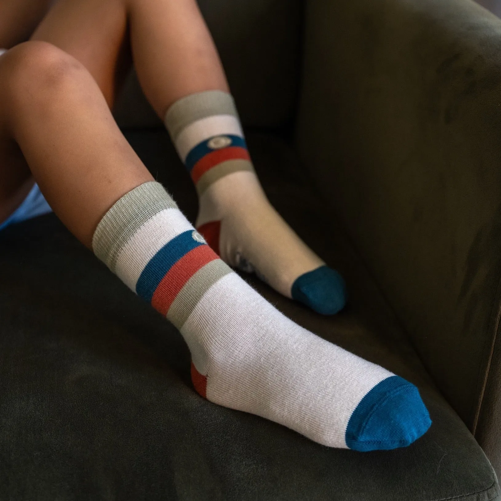 Mixed Patterns Kids Socks (3-pack) - 98% Organic Cotton