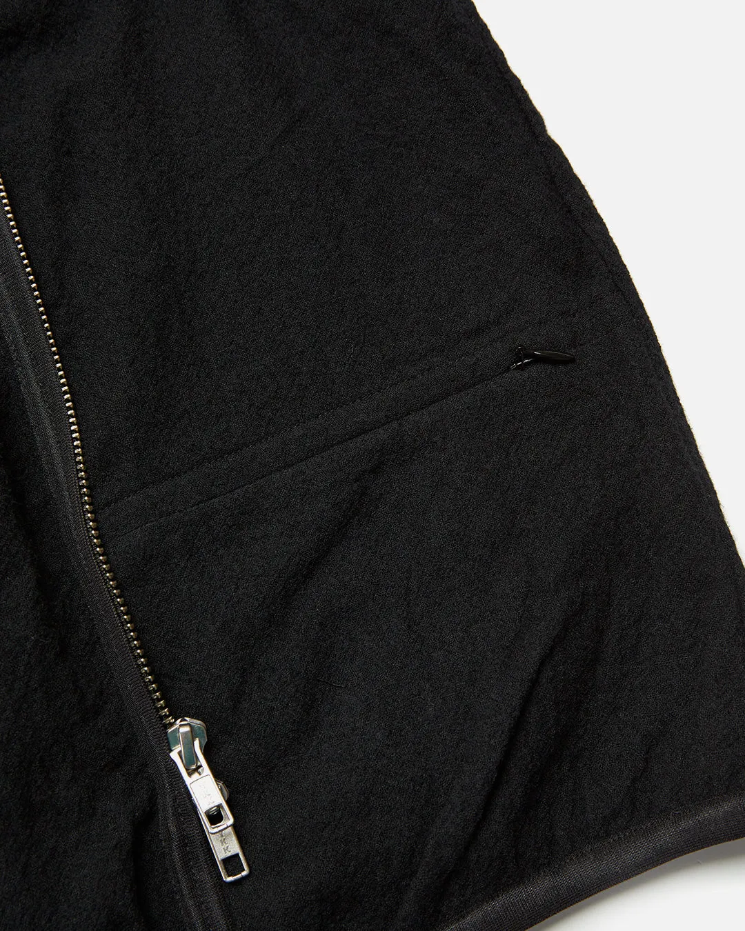 Noren Zip Cardigan Wool Gauze - Black