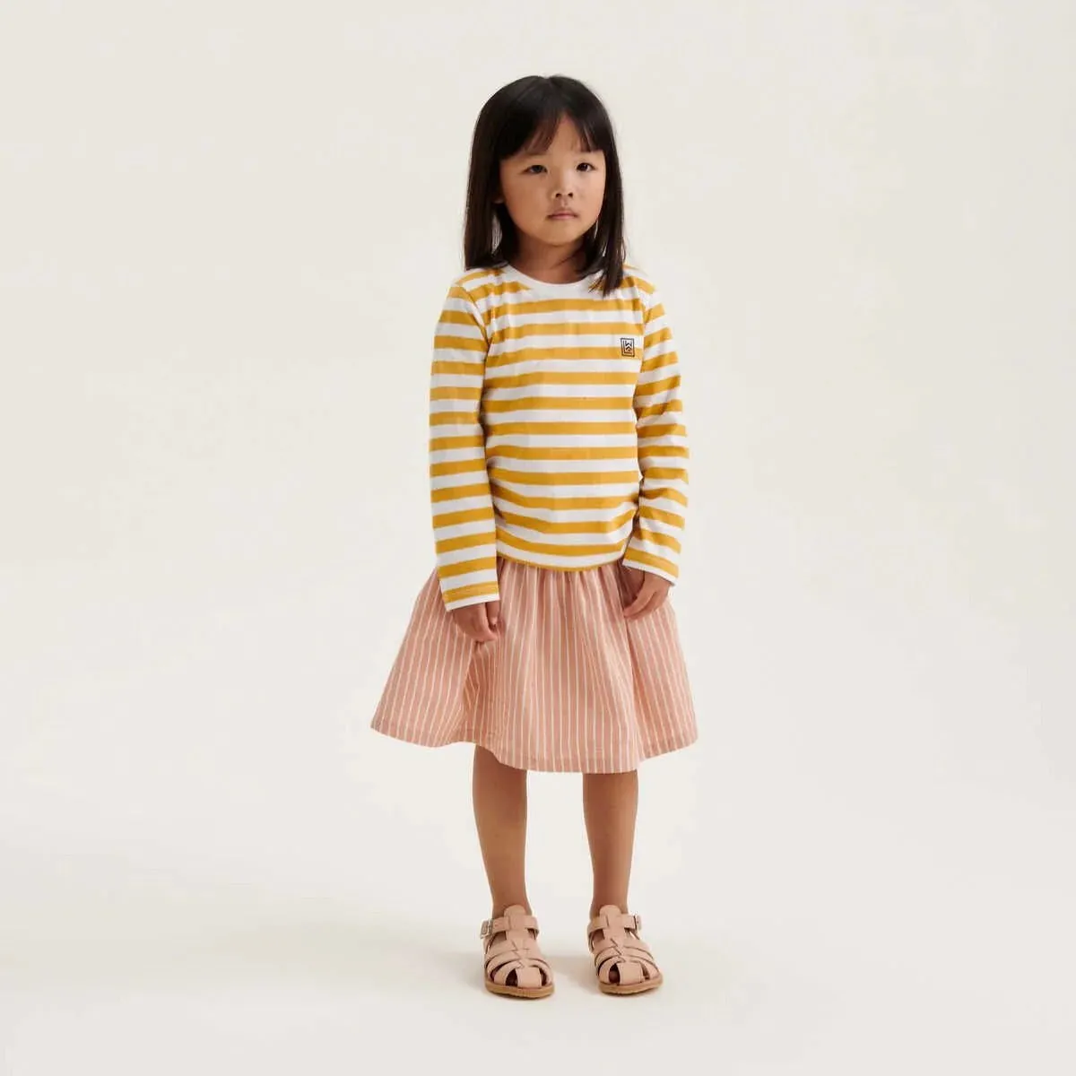 Padua Skirt - Tuscany Rose/Creme Stripe