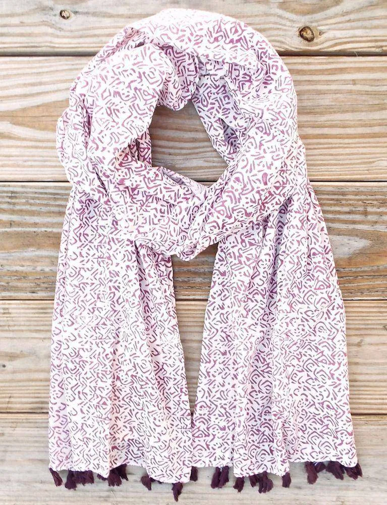 Pollock Magenta Scarf