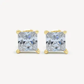 Princess-Cut Diamond Stud Earrings