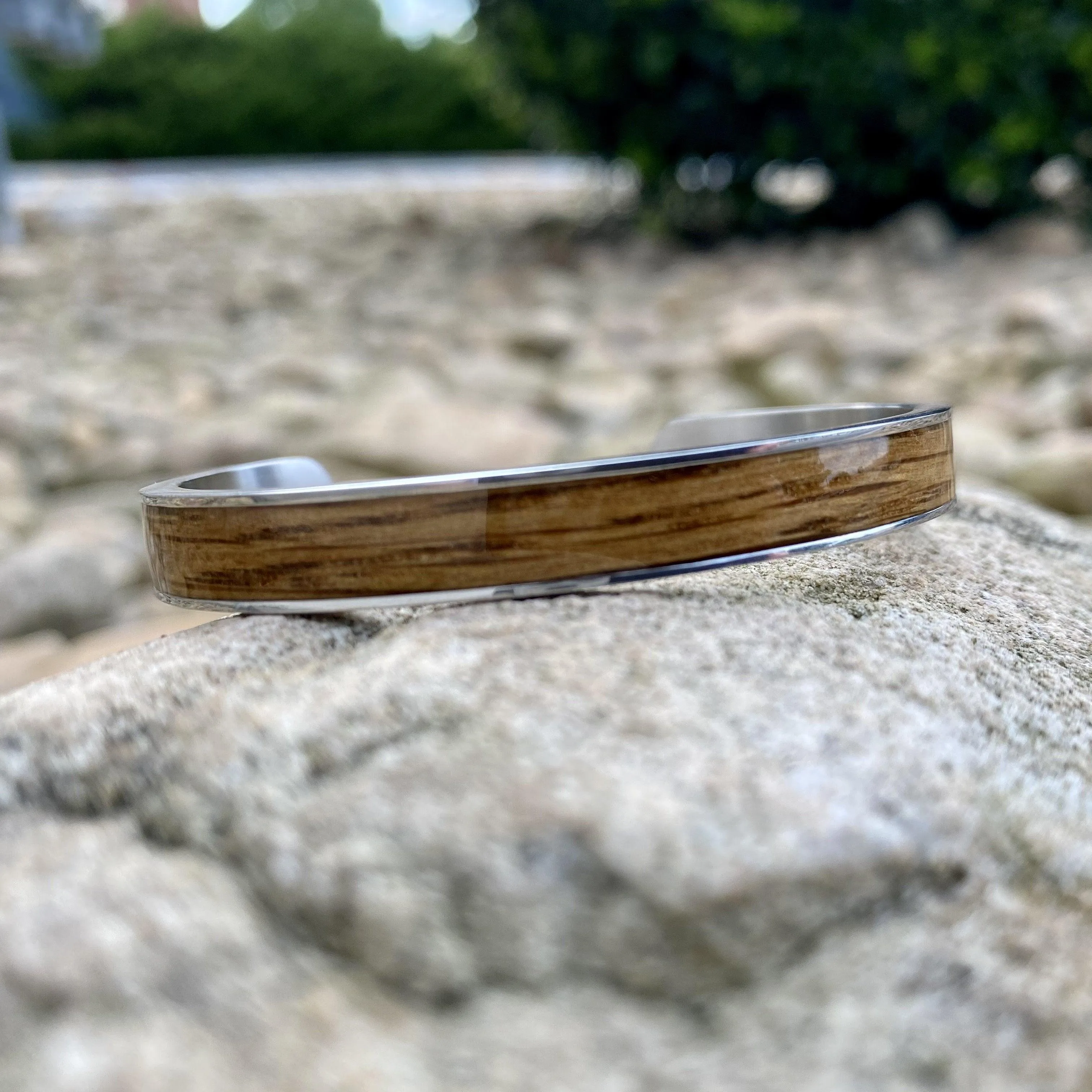 Reclaimed Bourbon Whiskey Barrel Cuff Bracelet