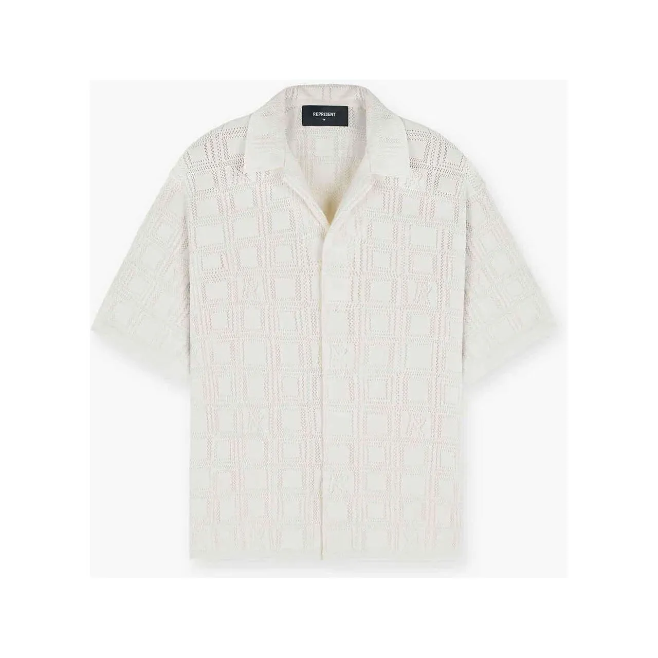 Represent Lace Knit Shirt Chalk