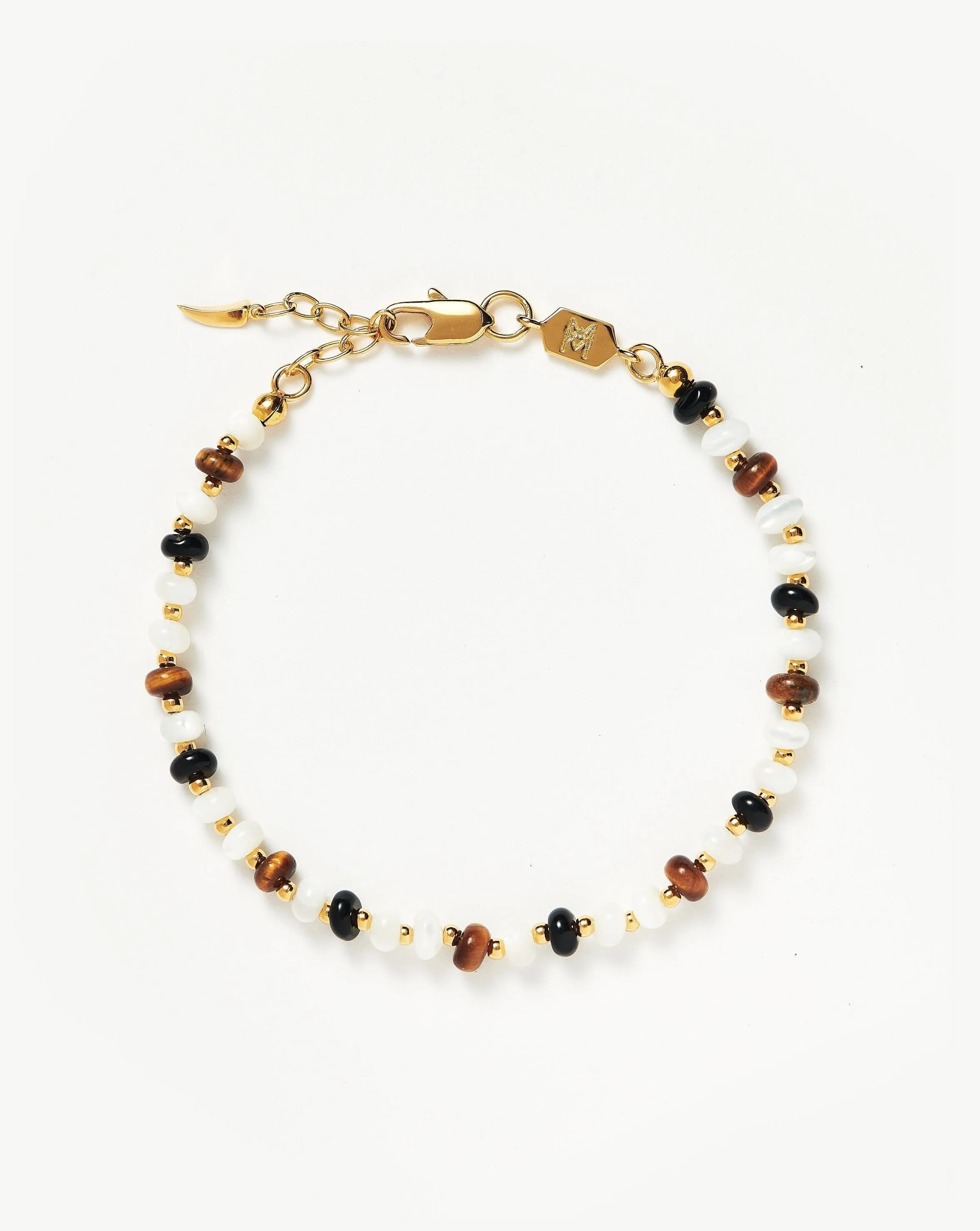 Savi Pearl & Gemstone Beaded Bracelet | 18ct Gold Plated/Multi