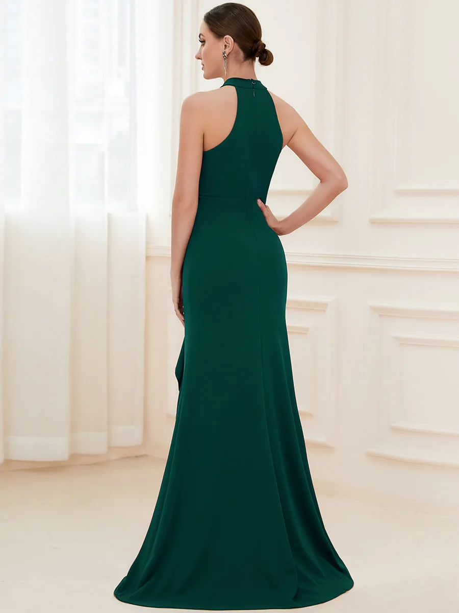 Sleeveless Pencil Wholesale Evening Dresses with Halter Neck