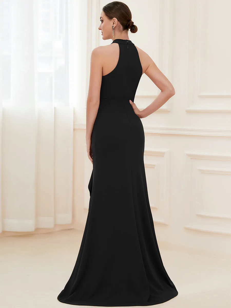 Sleeveless Pencil Wholesale Evening Dresses with Halter Neck