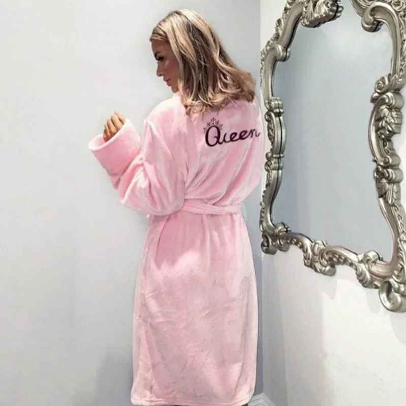 Soft Thick Cute Pink  Robes