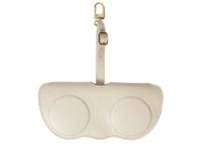 Sunglasses Holder Caribou Soft Grainy Print Calf Leather - Beige