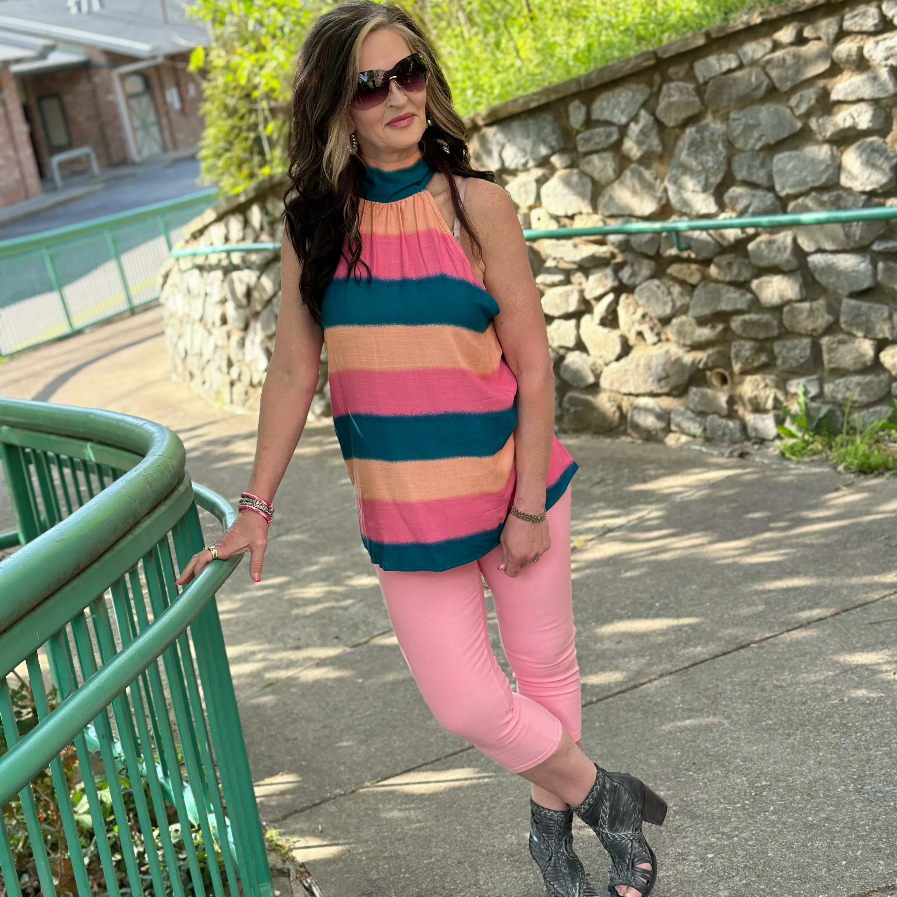 Sweet Stripe Halter Top