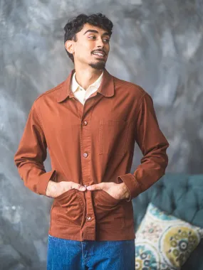 Terracotta Gabardine Overshirt