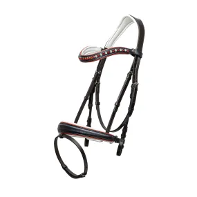 The Allegiance Black Leather Snaffle Bridle - (Pathway to the Podium Collection)