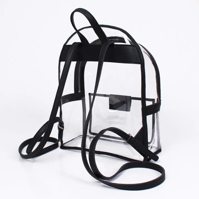 twinkle summer black clear backpack