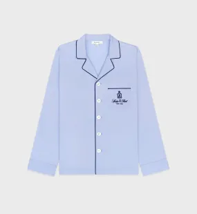 Vendome Pyjama Shirt - Sky Blue/Navy