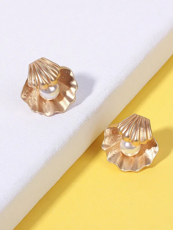 WealFeel Vintage Pearl Shell Earrings